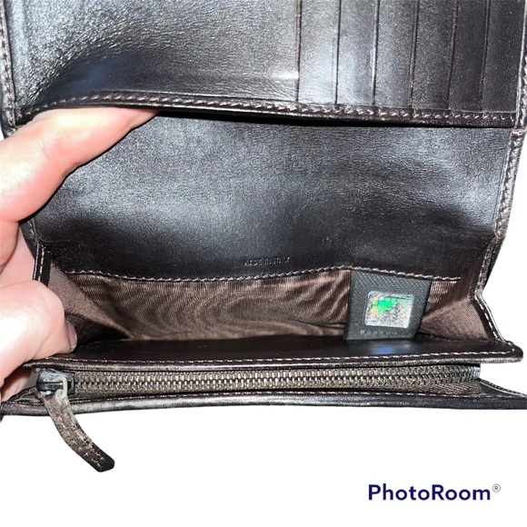 Fendi Brown Zucchino Vintage Small Trifold Wallet - Picture 6 of 17